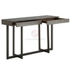 Bàn Console Mặt Bàn Gỗ Chân Sắt Sơn Đen Vintage - BTT74C