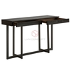 Bàn Console Mặt Bàn Gỗ Chân Sắt Sơn Đen Vintage - BTT74D