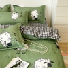 Bộ Chăn Ga Gối 5 Món Cotton Poly Hàn Quốc In Hình Còn Cừu Trắng Phối Màu Xanh - CP08