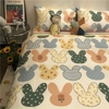 Bộ Chăn Ga Gối 5 Món Cotton Poly Hàn Quốc In Hình Con Thỏ Nhiều Màu - CP06