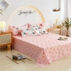 Bộ Chăn Ga Gối 5 Món Cotton Poly Hàn Quốc In Hình Trái Thơm Phối Trên Nền Màu Trắng Hồng - CP34