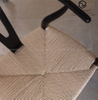 Ghế Wishbone Sơn Đen Gỗ Tự Nhiên Nệm Ngồi Đan Dây Màu Kem - GHE02