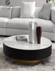Bàn Sofa Miko Tròn Mặt Đá Trắng Thùng Gỗ MDF Cao Cấp - BT309A.01