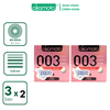 Combo 2 Hộp Bao Cao Su Okamoto 0.03 Hyaluronic Acid Siêu Mỏng Dưỡng Ẩm Và Bôi Trơn Hộp 3 Cái
