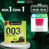 Bao Cao Su Okamoto 0.03 Real Fit Mỏng Với Khả Năng Co Rút Giúp Ôm Sát Hộp 3 cái
