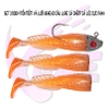 Set 3 Body mồi mềm + 1 Jighead đầu cá