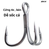 Lưỡi lure ba tiêu BKK 4x Trắng