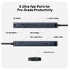 Cổng chuyển Hyperdrive Next 8 Port USB-C (HD4004GL)