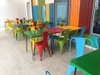 Bộ bàn ăn, cafe cho 4 người gồm bàn vuông B108S và ghế cafe tolix