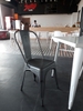 Bộ bàn ăn, cafe cho 4 người gồm bàn vuông B108S và ghế cafe tolix