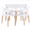 Ghế ăn, ghế cafe fastfood nhựa chân gỗ nhập khẩu giá rẻ JC - 228