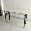 Bàn chân sắt gấp gọn mặt trắng chân đen 1m2x60 : BOV - 01