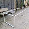 Bàn họp chân sắt mặt gỗ 2 màu 2m x 1m : KG - BH200-1