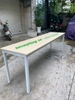 Bàn làm việc chân sắt 2m4 x 60 khung lắp ráp giá rẻ : BS - 2460
