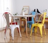 Bộ bàn ăn, cafe cho 4 người gồm bàn vuông B108S và ghế cafe tolix
