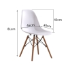 Bộ bàn ghế Eames giá rẻ 1 bàn tròn + 3 ghế nhựa chân gỗ - Mã : E103