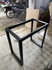 Combo bộ bàn ghế chân sắt mini 60 x 80 khung lắp ráp + ghế gấp mặt nhựa : KG - B04