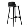 Ghế quầy bar chân nhựa mặt gỗ có lưng JB - 429