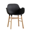 Ghế cafe nhựa chân giả gỗ có tay vịn đẹp TP. HCM JC - 235