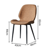 Ghế ăn nệm da hiện đại chân sắt: KG - E330