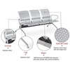 Ghế băng chờ inox giá rẻ 5 chỗ: KG - 05A