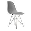 Ghế cafe eames thân nhựa chân thép mạ crom: DSR