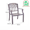 Ghế cafe sân vườn nhôm đúc cao cấp: KG - E59