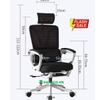 Ghế Công Thái Học Cao Cấp Khung Trắng: KG - S08