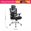 Ghế công thái học lưng lưới nệm mút đúc: KG - D823