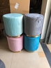 Ghế đôn nệm bọc vải nhung chân mạ vàng : KG - 274