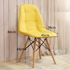 Ghế eames bọc nệm chân gỗ màu hồng JC - 168