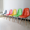 Ghế eames bọc nệm chân gỗ màu hồng JC - 168