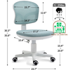 Ghế học sinh lưng lưới chân xoay không tay: KG - H302