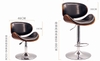 Ghế quầy bar chân trụ cao lưng gỗ bọc nệm hiện đại: KG - 443