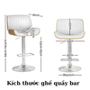 Ghế quầy bar lưng gỗ nệm da cao cấp: JB - B442