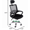 Ghế xoay nhân viên có tựa đầu lưới giá rẻ: KG - 528-1
