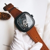 Đồng hồ nam Huboler BigBang HM0001 Dây da Dáng vuông