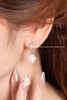 Khuyên tai bạc Việt Nam Ngọc trai Freshwater Crystal Drop