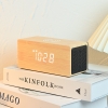 Đồng Hồ Gỗ Để Bàn LED Có Sạc Không Dây Kiêm Loa Bluetooth in logo theo yêu cầu