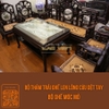 Thảm trải ghế sofa gỗ đặt theo mặt ghế móc mỏ
