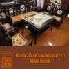 Thảm trải ghế sofa gỗ đặt theo mặt ghế móc mỏ