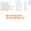 Kho dữ liệu Hán Nôm Việt Lạc
