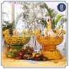 Chậu tắm Phật Đản Sanh cửu long dát vàng kèm tượng 100x128cm composite