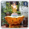 Chậu tắm Phật Đản Sinh bằng composite, kích thước 50x95cm, dát vàng