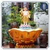 Chậu tắm Phật Đản Sinh bằng composite, kích thước 50x95cm, dát vàng