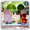 Tranh đứng nhựa xốp kèm biểu ngữ dùng trong chùa