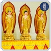 Tượng Tam Thánh đứng vẽ màu 1m2 (có lá đề kèm đèn led)