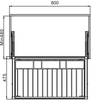 Móc Treo Quần 800mm Với Hộp Nhựa Hafele - 807.95.113