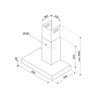 536.84.433 - Máy Hút Mùi Gắn Tường 60CM Smeg KBT600XE