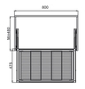 Rổ Kéo Bằng Kim Loại 800mm Hafele - 807.95.143